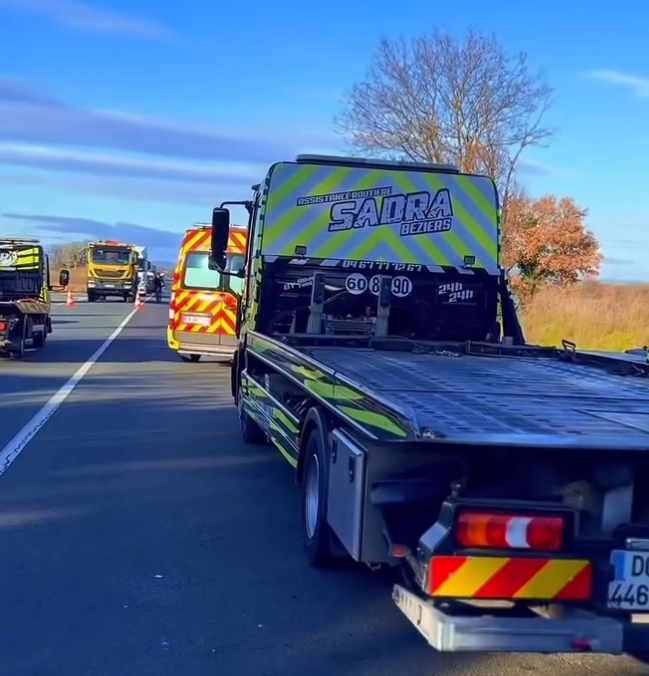 Remorquage sur autoroute A9
